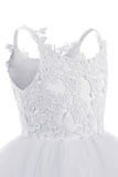 Square Neckline Sleeveless Ball Gown Flower Girls Dress-misshow.com