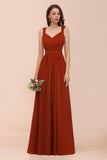 Strap Slim Floor Length Evening Dress for Bride Bridesmaid Dress-misshow.com