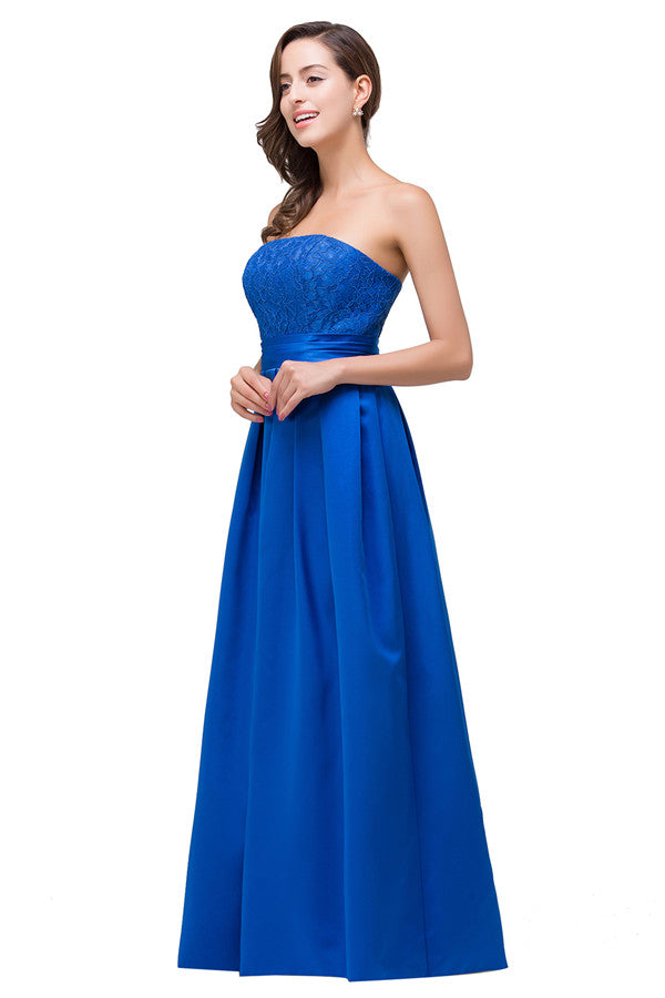 A plus size Ocean Blue bridesmaid dress made of Taffeta are trendy for  . Shop MISSHOW with elaborately designed Appliques gowns for your bridesmaids.
