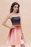 The gorgeous Strapless Gradient Satin Mini Party Dress Knee Length Homecoming Dress will stun every girl. The Satin,Tulle Vintage Party dress will add extra elegance to your wholesale look.