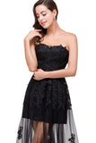 MISSHOW offers gorgeous Black Strapless party dresses with delicately handmade Appliques in size 0-26W. Shop Ankle-length prom dresses at affordable prices.