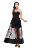 MISSHOW offers gorgeous Black Strapless party dresses with delicately handmade Appliques in size 0-26W. Shop Ankle-length prom dresses at affordable prices.