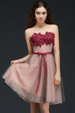 Strapless Knee-length Tulle Princess Homecoming Dress