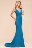 MISSHOW offers Stylish Deep Double V-Neck Sleeveless Mermaid Prom Dress Formal Party Gown at a good price from Same as Picture,Bright silk to Mermaid Floor-length them. Stunning yet affordable Sleeveless Prom Dresses,Evening Dresses.