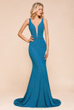 MISSHOW offers Stylish Deep Double V-Neck Sleeveless Mermaid Prom Dress Formal Party Gown at a good price from Same as Picture,Bright silk to Mermaid Floor-length them. Stunning yet affordable Sleeveless Prom Dresses,Evening Dresses.