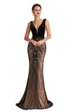 Looking for Prom Dresses,Evening Dresses,Homecoming Dresses,Quinceanera dresses in Lace,Velvet, Mermaid style, and Gorgeous Sequined work  MISSHOW has all covered on this elegant Stylish Deep V-Neck Black Beading Mermaid Prom Dress Sleeveless Slim Evening Party Gown.