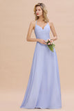 MISSHOW offers Stylish Halter V-Neck Sleeveless Floor-Length A-Line Bridesmaid Dress at a good price from Misshow