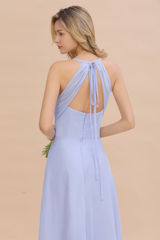 MISSHOW offers Stylish Halter V-Neck Sleeveless Floor-Length A-Line Bridesmaid Dress at a good price from Misshow