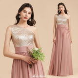 Looking for Evening Dresses,Bridesmaid Dresses in 100D Chiffon, A-line style, and Gorgeous  work  MISSHOW has all covered on this elegant Stylish One Shoulder Sequins Chiffon Evening Party Dress Prom Dress.