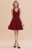 MISSHOW offers Stylish V-Neck Floral Appliques Homecoming Dress Knee-Length Sleeveless Party Dress at a good price from Pearl Pink,Dusty Rose,Burgundy,Dark Navy,Tulle to A-line Mini,Knee-length them. Stunning yet affordable  Prom Dresses,Evening Dresses,Homecoming Dresses,Bridesmaid Dresses,Quinceanera dresses.