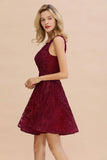 MISSHOW offers Stylish V-Neck Floral Appliques Homecoming Dress Knee-Length Sleeveless Party Dress at a good price from Pearl Pink,Dusty Rose,Burgundy,Dark Navy,Tulle to A-line Mini,Knee-length them. Stunning yet affordable  Prom Dresses,Evening Dresses,Homecoming Dresses,Bridesmaid Dresses,Quinceanera dresses.