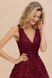 MISSHOW offers Stylish V-Neck Floral Appliques Homecoming Dress Knee-Length Sleeveless Party Dress at a good price from Pearl Pink,Dusty Rose,Burgundy,Dark Navy,Tulle to A-line Mini,Knee-length them. Stunning yet affordable  Prom Dresses,Evening Dresses,Homecoming Dresses,Bridesmaid Dresses,Quinceanera dresses.