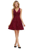 MISSHOW offers Stylish V-Neck Floral Appliques Homecoming Dress Knee-Length Sleeveless Party Dress at a good price from Pearl Pink,Dusty Rose,Burgundy,Dark Navy,Tulle to A-line Mini,Knee-length them. Stunning yet affordable  Prom Dresses,Evening Dresses,Homecoming Dresses,Bridesmaid Dresses,Quinceanera dresses.