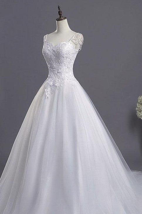 Find this Chic Deep V-neck White Wedding Dressat Misshow, available in everyone color and size you could possibly imagine, which makes picking out the perfect prom dress for your big day easily!