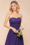 Sweetheart Chiffon Garden Bridesmaid Dress Strapless Party Dress-misshow.com
