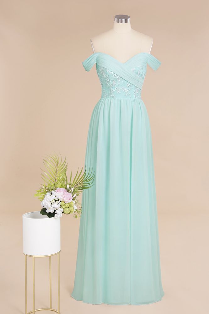 MISSHOW offers Sweetheart Ruffles Simple Prom Dresses Off the Shoulder aline Bridesmaid Dress at a good price from Misshow