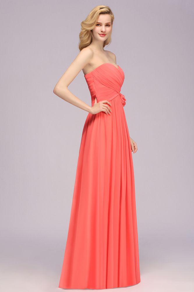Sweetheart Sleeveless Ruffle Evening Swing Dress Chiffon aline Bridesmaid Dress | MISSHOW Sweetheart Sleeveless Ruffle Evening Swing Dress Chiffon aline Bridesmaid Dress | MISSHOW