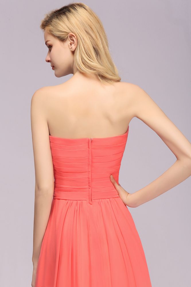 MISSHOW offers Sweetheart Sleeveless Ruffle Evening Swing Dress Chiffon aline Bridesmaid Dress at a good price from Misshow