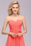 MISSHOW offers Sweetheart Sleeveless Ruffle Evening Swing Dress Chiffon aline Bridesmaid Dress at a good price from Misshow