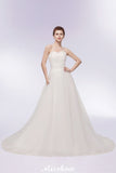 MISSHOW offers Sweetheart Strapless A-line Feathers Tulle Wedding Dresses at a cheap price from White,Ivory, Tulle to A-line Floor-length hem. Stunning yet affordable Sleeveless .