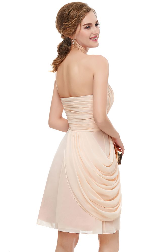 Looking for Prom Dresses,Homecoming Dresses in 30D Chiffon, Column style, and Gorgeous Ruffles work  MISSHOW has all covered on this elegant Sweetheart Strapless Ruffles Chiffon Aline Short Homecoming Dress