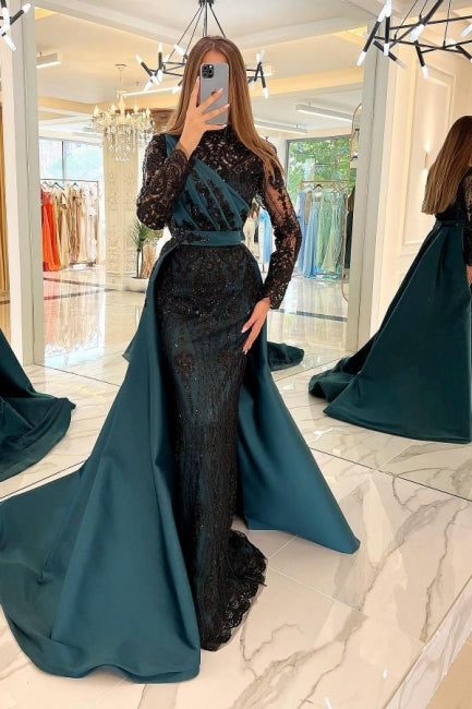 Luxurious Turkish Evening Gowns For Women Elegant Party Custom Occasion  Dresses With Long Sleeves Prom Dress Wedding Robe Formal - Evening Dresses  - AliExpress