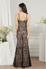 Unique V-Neck Sleeveless Mermaid Front-Split Tulle Prom Dresses with Appliques-misshow.com