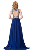 MISSHOW offers gorgeous Royal Blue V-neck party dresses with delicately handmade Beading,Appliques in size 0-26W. Shop Floor-length prom dresses at affordable prices.
