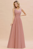 Looking for Prom Dresses,Evening Dresses,Homecoming Dresses,Bridesmaid Dresses,Mother Daughter Dresses,Realdressphotos,Quinceanera dresses in Lace, A-line style, and Gorgeous Lace,Ruffles work  MISSHOW has all covered on this elegant V-Neck Aline Ruffle Chiffon Bridesmaid Dress Sleeveless Floral Evening Swing Dress.