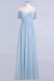 MISSHOW offers V-Neck Chiffon aline Bridesmaid Dress Sky Blue Floor Length Evening Swing Dress at a good price from Misshow