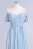 MISSHOW offers V-Neck Chiffon aline Bridesmaid Dress Sky Blue Floor Length Evening Swing Dress at a good price from Misshow