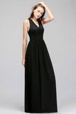 MISSHOW offers V-neck Floor Length Sleeveless Lace Top Black Bridesmaid Dress at a good price from Black,100D Chiffon to A-line Floor-length them. Stunning yet affordable Sleeveless Bridesmaid Dresses.