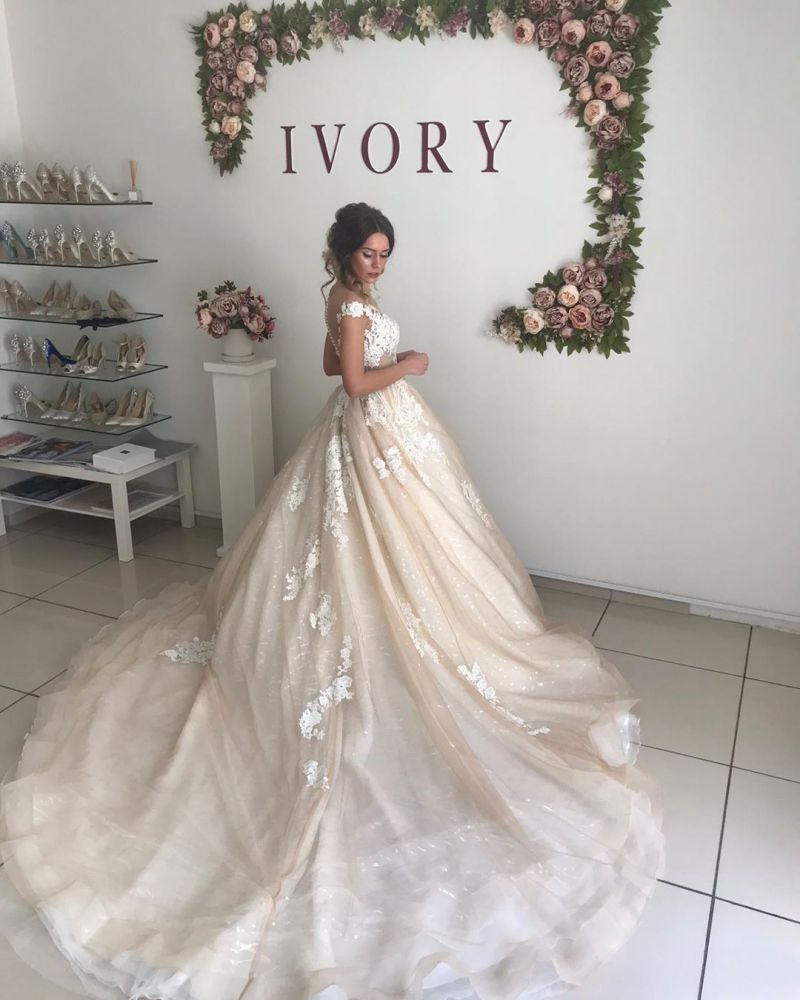 Find this Chic Deep V-neck White Wedding Dressat Misshow, available in everyone color and size you could possibly imagine, which makes picking out the perfect prom dress for your big day easily!