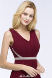 MISSHOW offers V-neck Ruffled Floor-Length Beading Bridesmaid Dresses A-line Chiffon with Sash at a good price from 100D Chiffon to A-line Floor-length them. Lightweight yet affordable home,beach,swimming useBridesmaid Dresses.