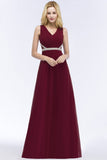 MISSHOW offers V-neck Ruffled Floor-Length Beading Bridesmaid Dresses A-line Chiffon with Sash at a good price from 100D Chiffon to A-line Floor-length them. Lightweight yet affordable home,beach,swimming useBridesmaid Dresses.