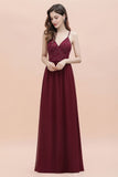 Looking for Prom Dresses,Evening Dresses,Homecoming Dresses,Quinceanera dresses in 100D Chiffon,Sequined,Lace, A-line style, and Gorgeous Lace work  MISSHOW has all covered on this elegant V-Neck Sleeveless Aline Evening Dress Sequins Bridesmaid Dress.