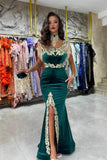 Velvet Long Evening Dress Designer Lace Sleeveless Prom Dress With Slit