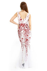 MISSHOW offers Vintage Beadings Mermaid Evening Gowns V-Neck Floor Length Prom Dress at a good price from Same as Picture,White,Red,Apricot, to  Floor-length them. Stunning yet affordable  .