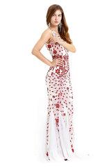 MISSHOW offers Vintage Beadings Mermaid Evening Gowns V-Neck Floor Length Prom Dress at a good price from Same as Picture,White,Red,Apricot, to  Floor-length them. Stunning yet affordable  .