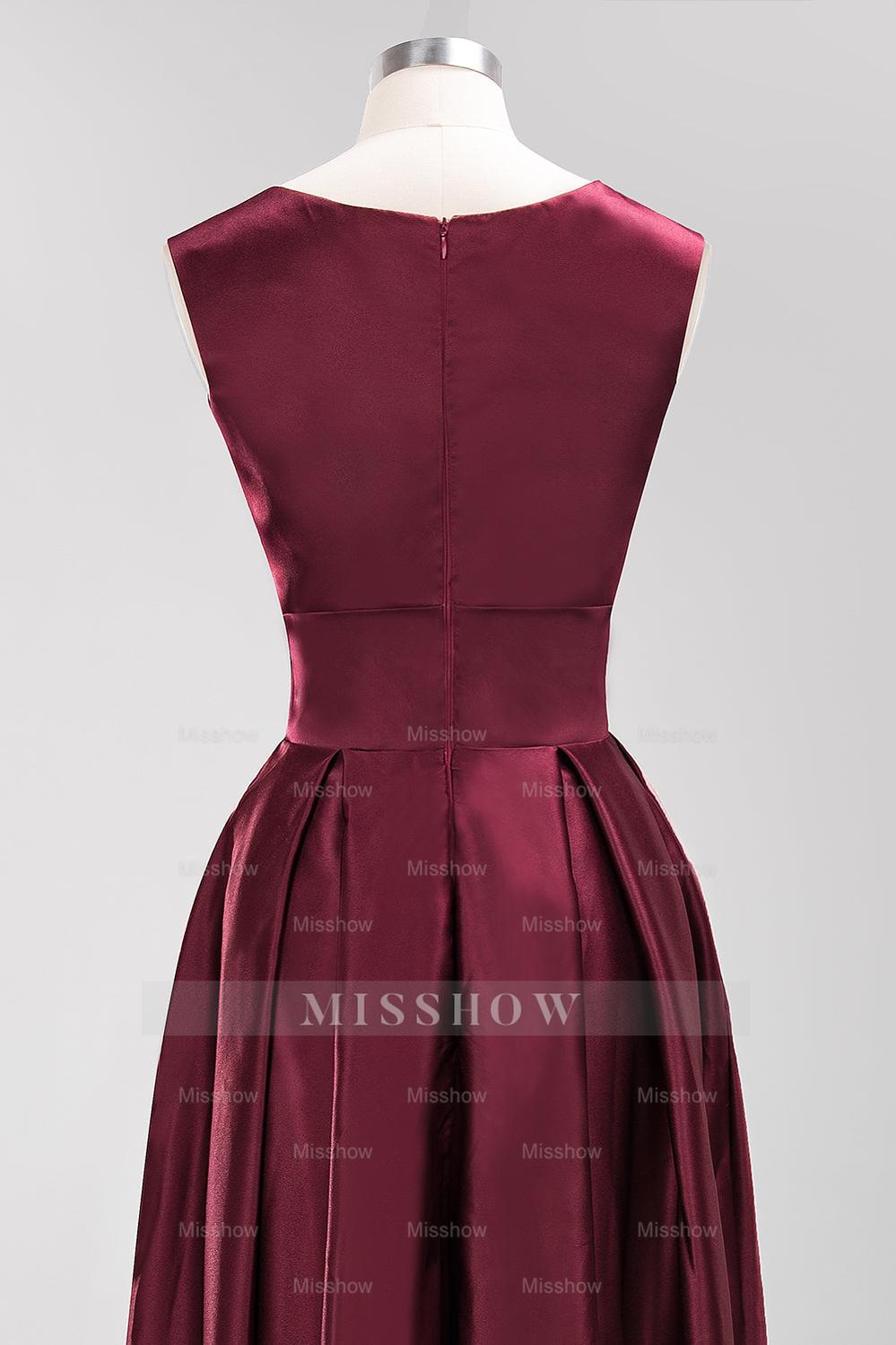 vintage burgundy bridesmaid dresses Burgundy Halter Neck Chiffon Bridesmaid Dress with Pleated Bodice - Burgundy Bridesmaid Dresses - Multiple Color