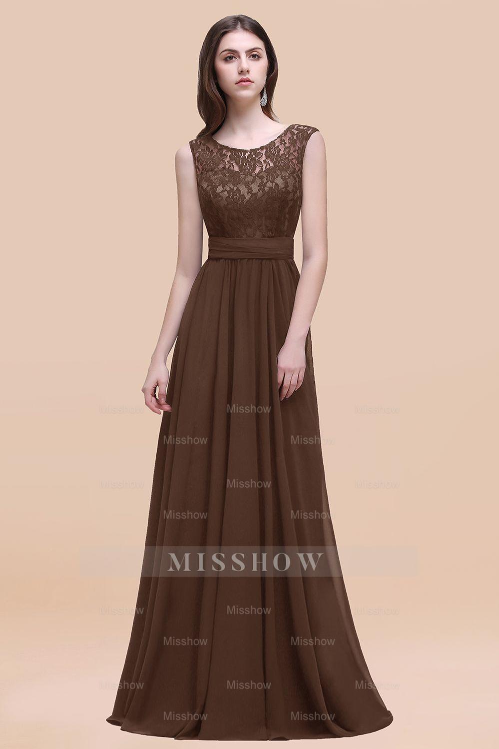 Vintage Lace Scoop Sleeveless Dark Blue Bridesmaid Dresses with V-Back misshow.com Vintage Lace Scoop Sleeveless Dark Blue Bridesmaid Dresses with V-Back misshow.com
