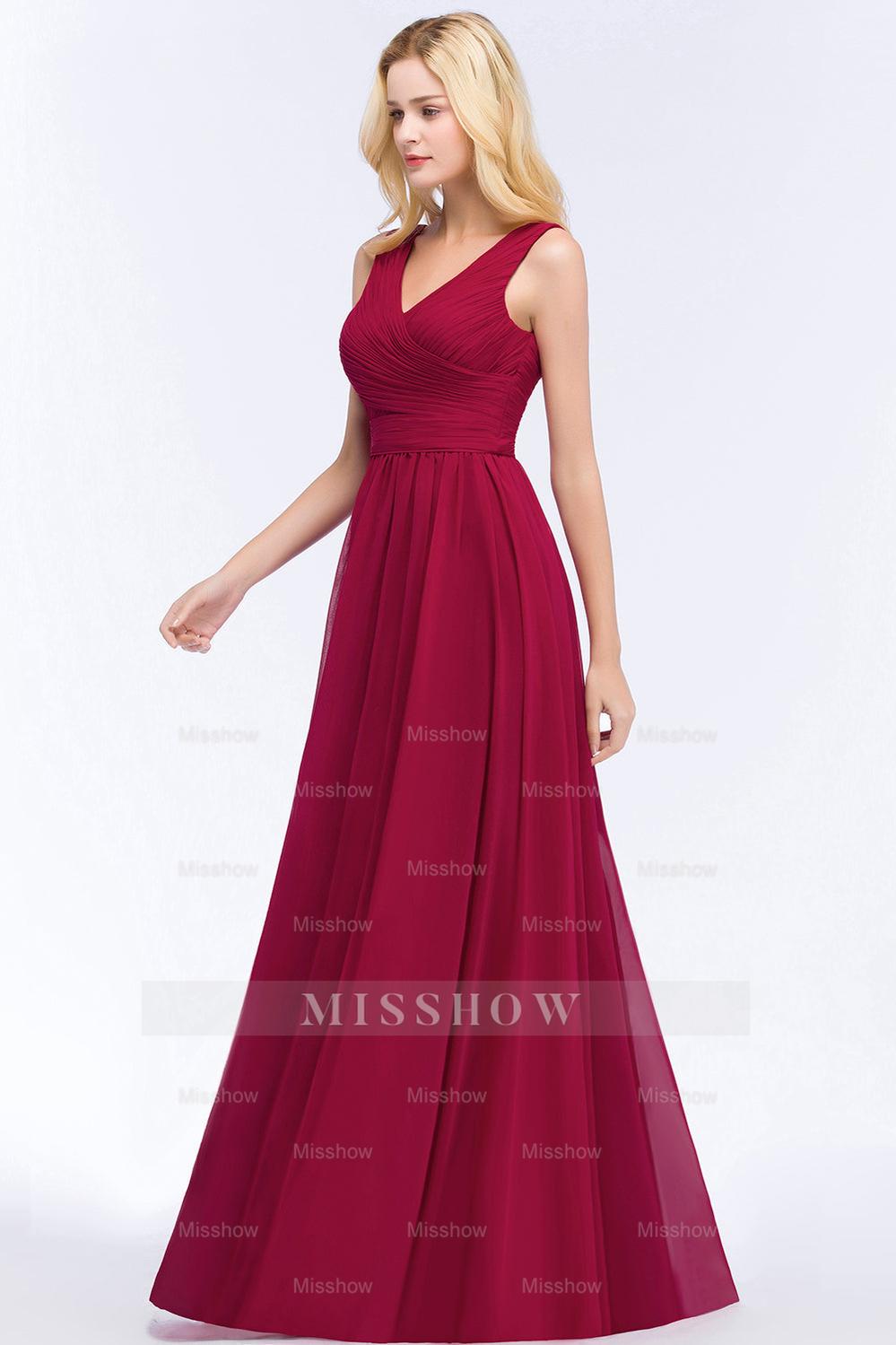 Vintage Sleeveless Pleated Burgundy Chiffon Bridesmaid dresses Affordable Vintage Sleeveless Pleated Burgundy Chiffon Bridesmaid dresses Affordable