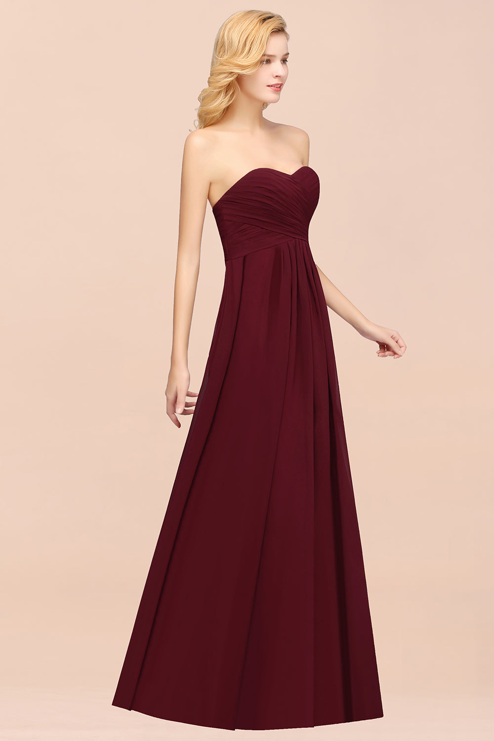Vintage Sweetheart Long Grape Affordable Bridesmaid dresses Vintage Sweetheart Long Grape Affordable Bridesmaid dresses