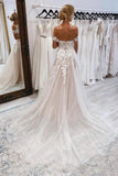 Vintage sweetheart off-the-shoulder cap sleeves a-line lace Wedding dress-misshow.com