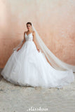 This elegant V-neck,Spaghetti Straps Tulle wedding dress with Lace could be custom made in plus size for curvy women. Plus size Sleeveless A-line,Ball Gown,Princess bridal gowns are classic yet cheap.