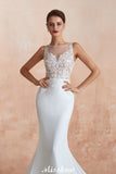 MISSHOW offers White Illusion Neck Column Wedding Dress Sleeveless Bridal Gowns at a good price from White,Ivory,100D Chiffon to A-line Floor-length them. Stunning yet affordable Sleeveless .