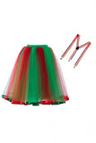 Women Rainbow Tutu Skirt Layered Tulle Skirt Girls Colorful Halloween Costumes Tutu-misshow.com
