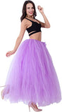 Women's A-Line Pleated Long Maxi Tutu Tulle Party Skirts Halloween Christmas Day Gift-misshow.com