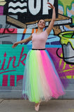 Women's A-Line Pleated Long Maxi Tutu Tulle Party Skirts Halloween Christmas Day Gift